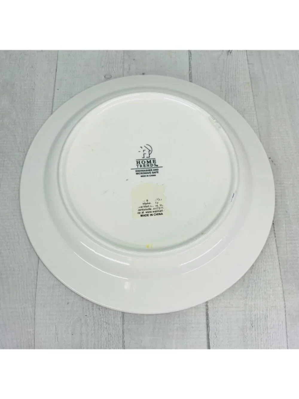 Home Trends WEST PALM Bamboo Border Tropical Earthenware Dinner Plates Set of 2